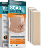 Silicone Scar Sheets - for C-Section, and Surgical Scars - Pack of 4